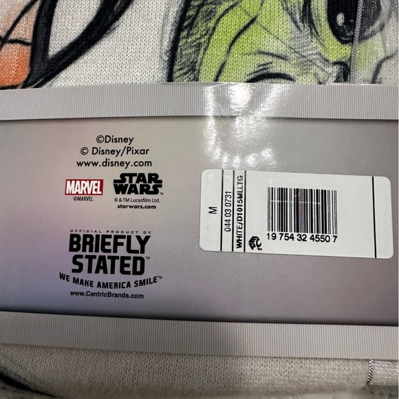 NWT Disney 100 Pajama Set Mickey Mouse Spider Man Yoda Woody Stitch Men’s Medium - Picture 4 of 5